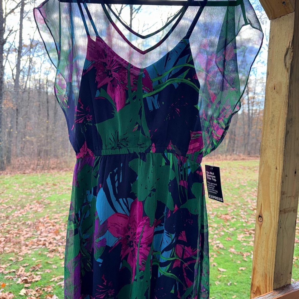 Express Colorful Floral Mini Dress​